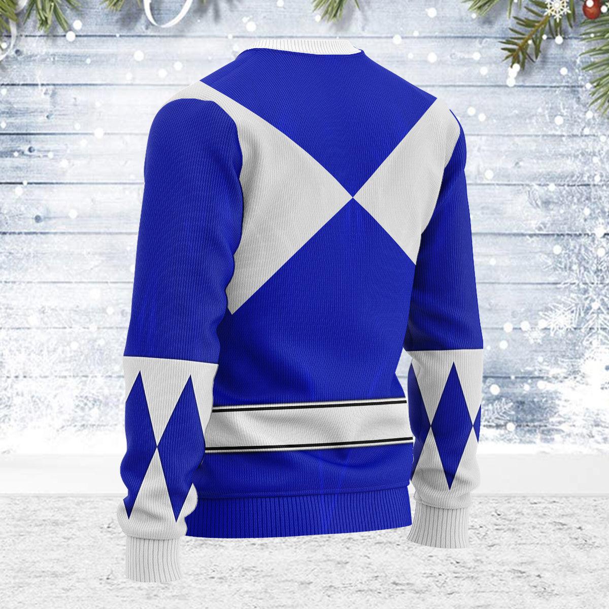 Merry Christmas Blue Ranger MM Unisex Wool Sweater - Gearhomie.com