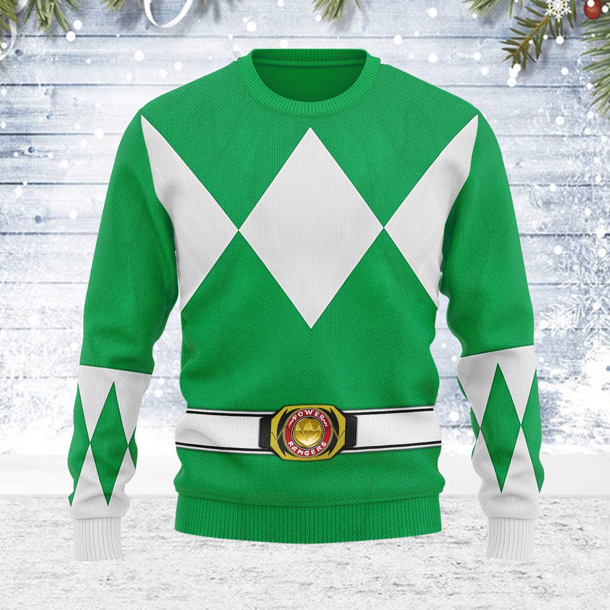 Merry Christmas Green Ranger MM Unisex Wool Sweater - Gearhomie.com