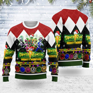 Merry Christmas HoHo Power Rangers MM Unisex Wool Sweater - Gearhomie.com