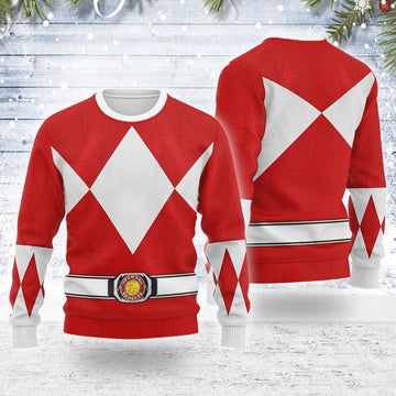 Merry Christmas Red Ranger MM Unisex Wool Sweater - Gearhomie.com