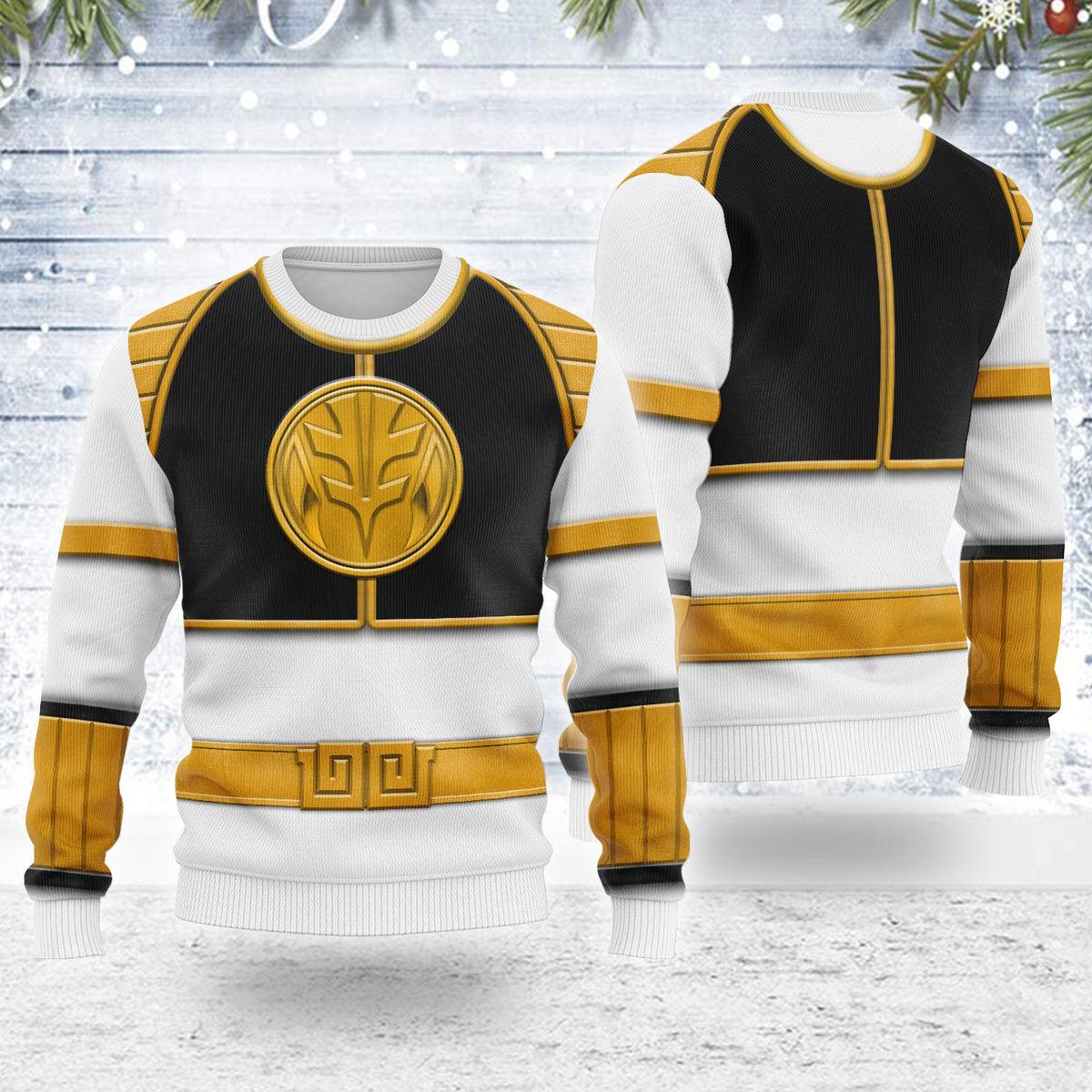 Merry Christmas White Ranger MM Unisex Wool Sweater - Gearhomie.com