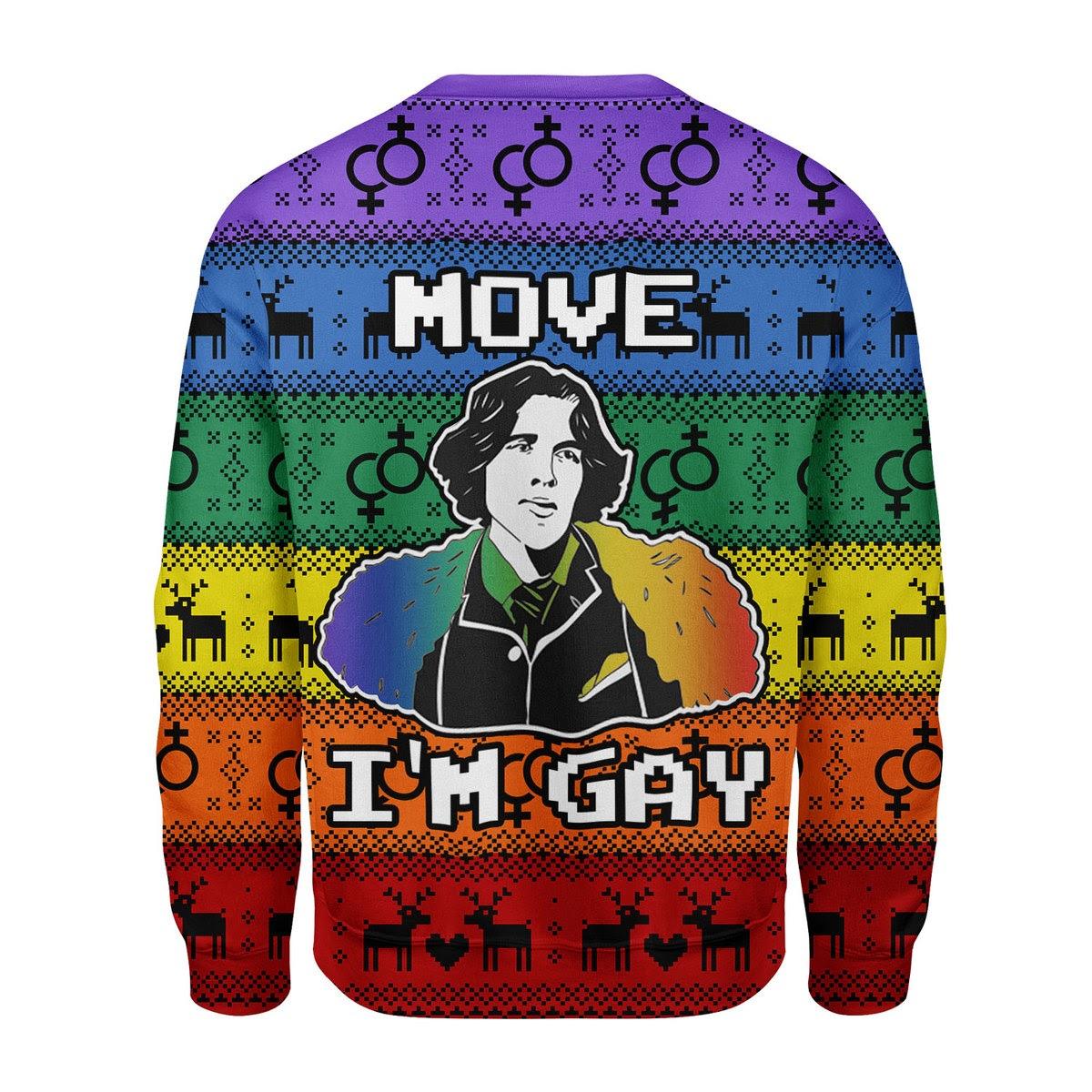 Move I'm Gay Christmas Sweater - DucG