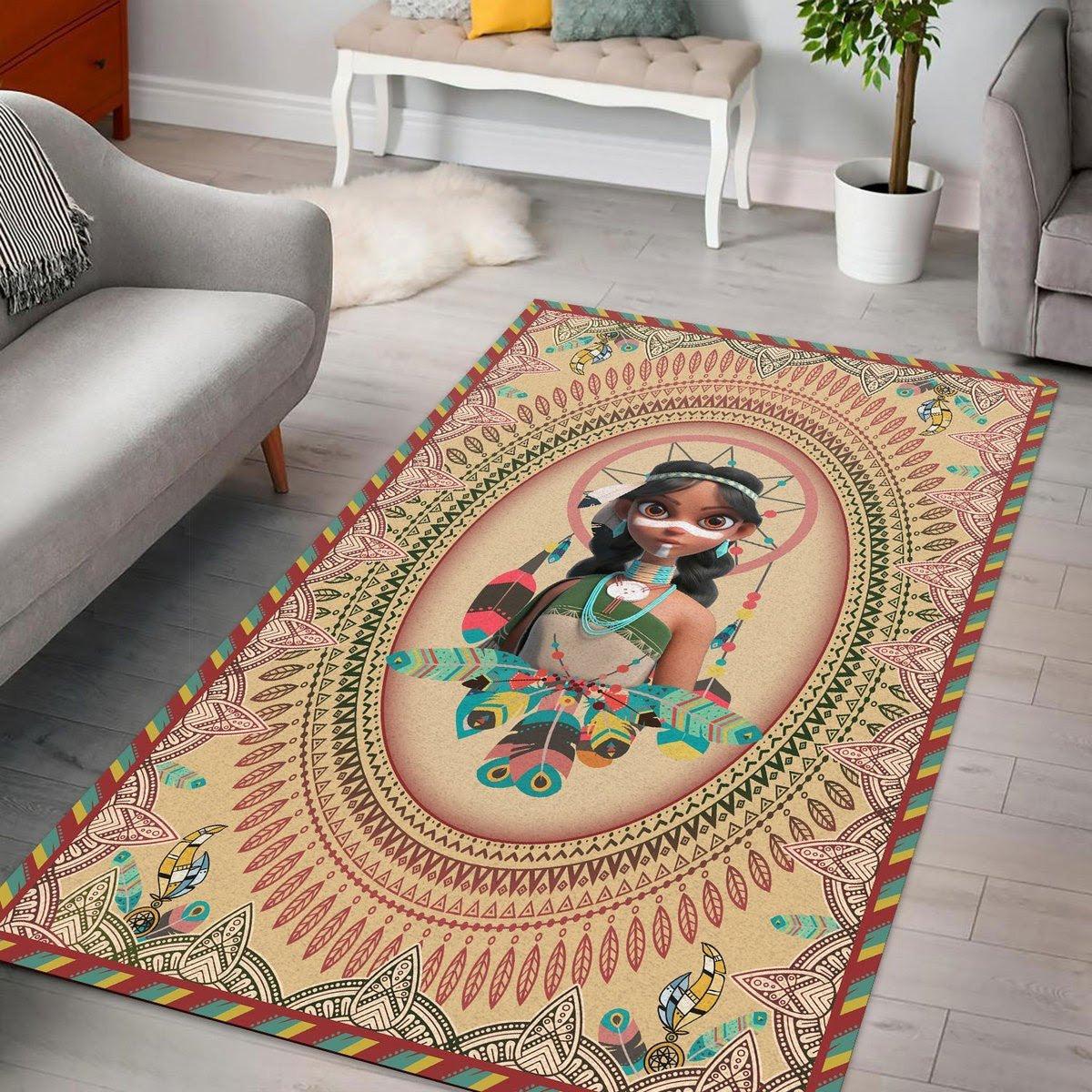 Native American Girl Rug - DucG