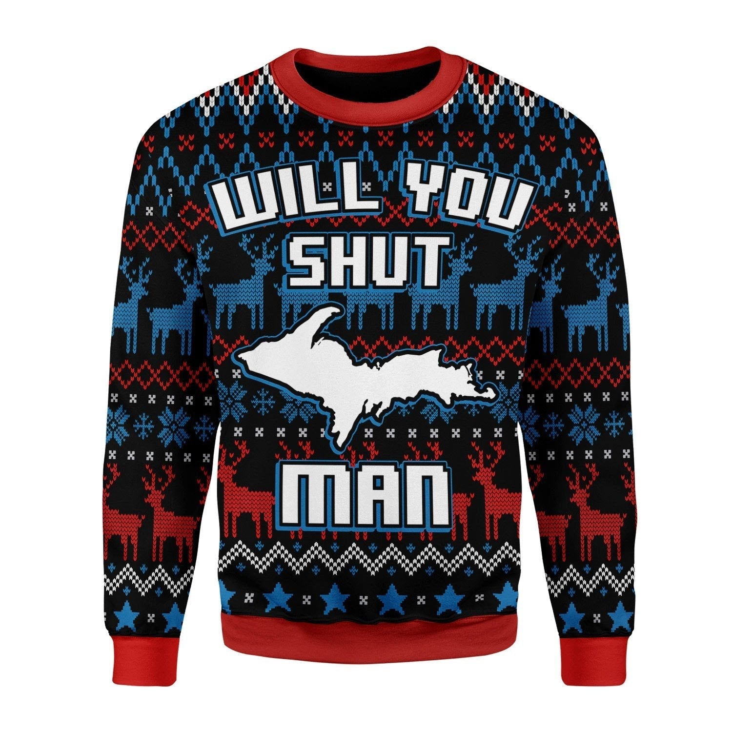 YMskins Christmas Sweater Bidden Will You Shut Man 3D Apparel