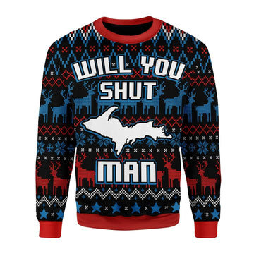 YMskins Christmas Sweater Bidden Will You Shut Man 3D Apparel