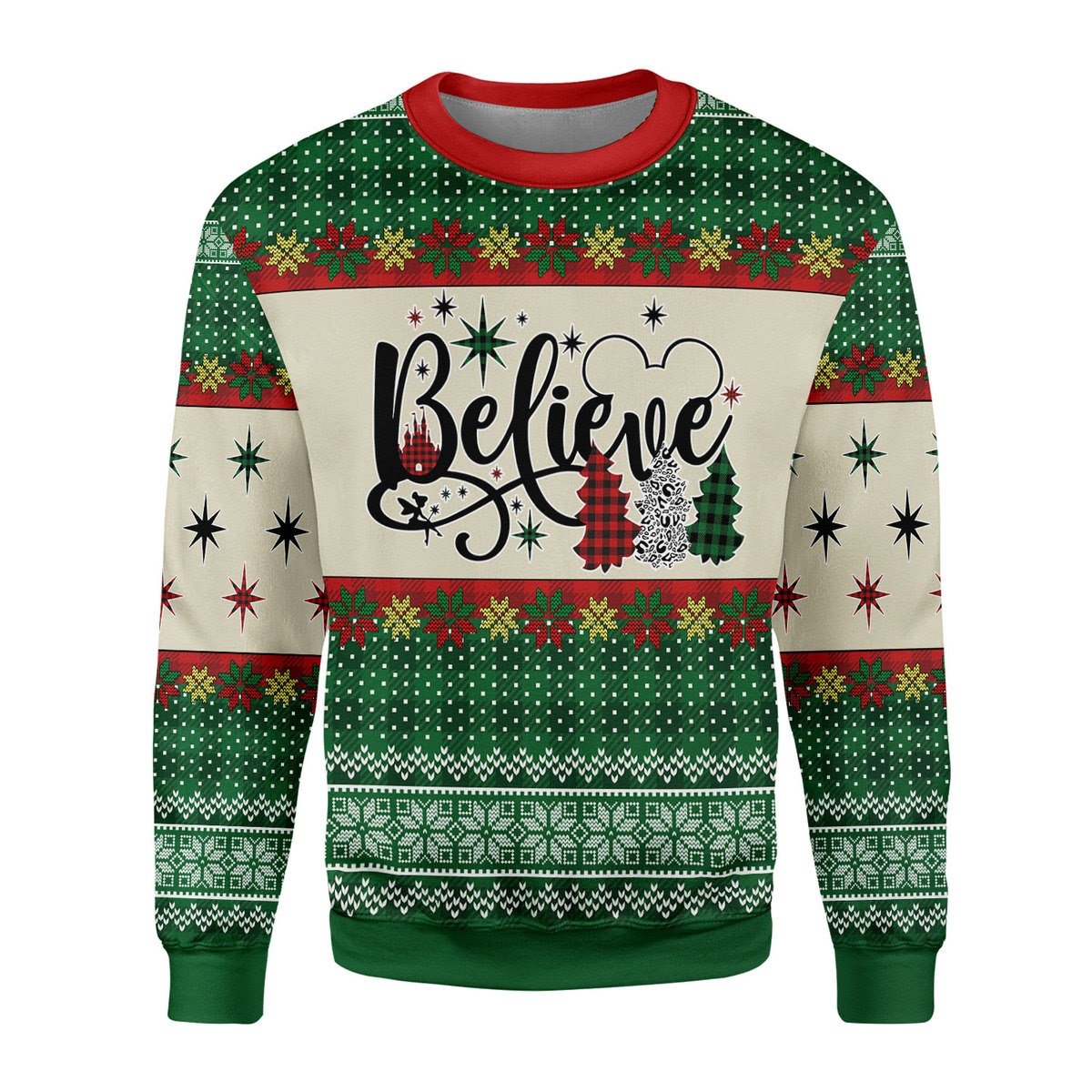 YMskins Christmas Sweater Believe 3D Apparel