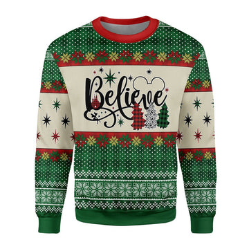 YMskins Christmas Sweater Believe 3D Apparel