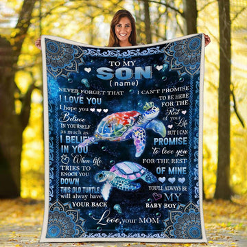 Personalized Name Blanket To Son From Mom - DucG