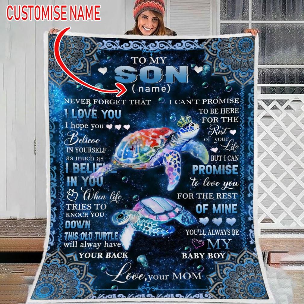 Personalized Name Blanket To Son From Mom - DucG