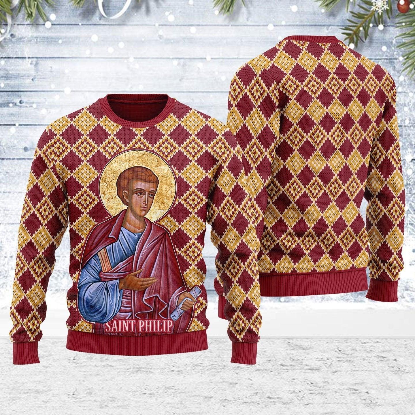 Philip the Apostle Ugly Christmas Sweater - CustomsPig