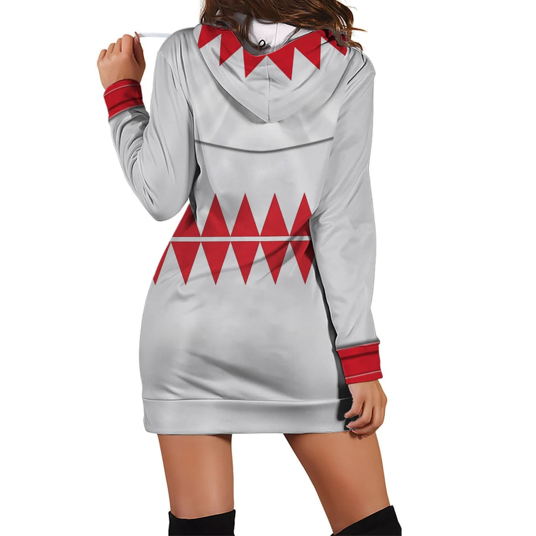 YMskins White Mage Zip Dress Hoodie