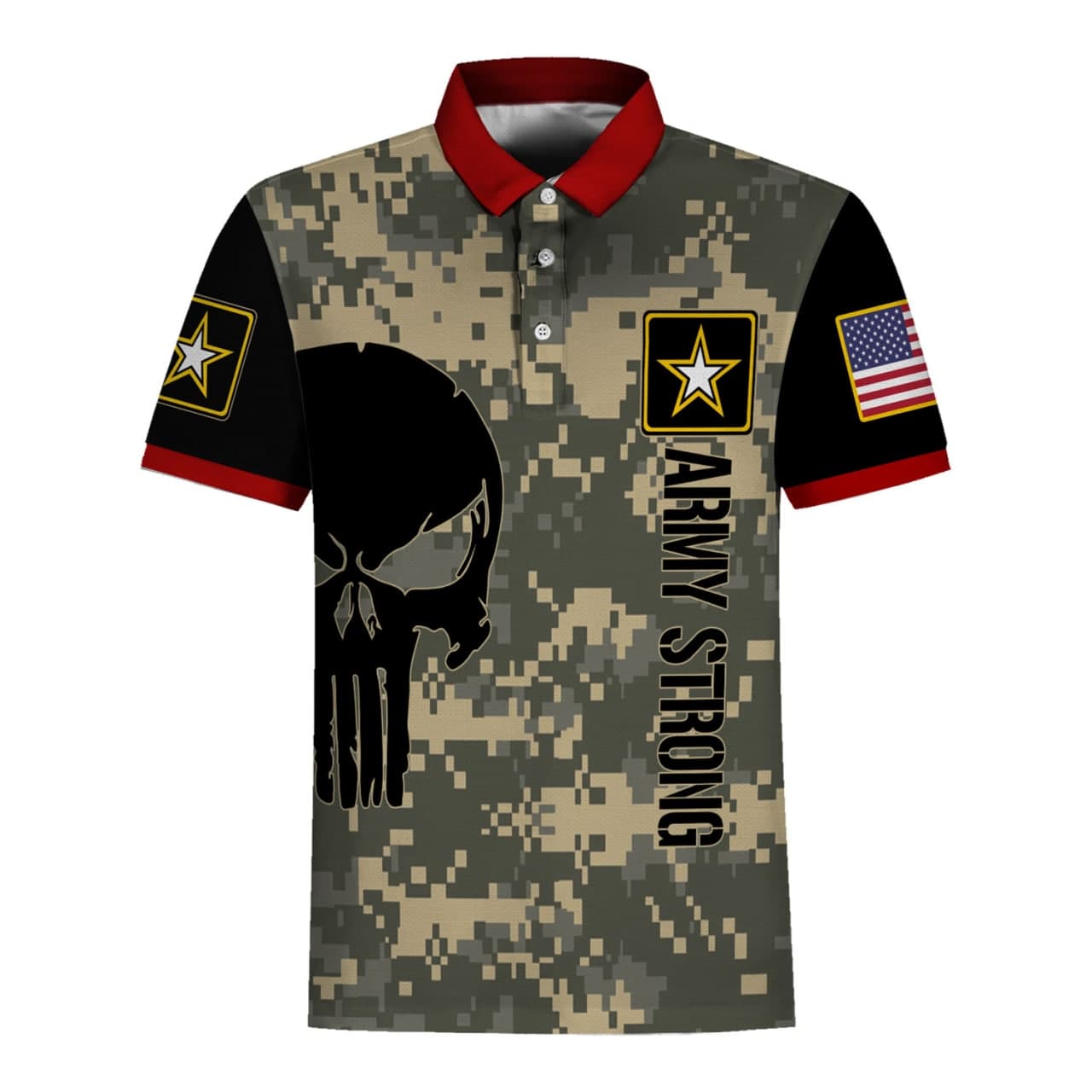 YMskins Polo Shirt US Army DD214 Alumni Army Veteran 3D Apparel