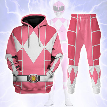 Pink Ranger Mighty Morphin Cosplay Hoodies Sweatshirt T-shirt Hawaiian - Gearhomie.com