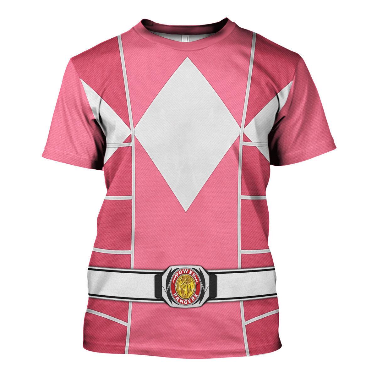 Pink Ranger Mighty Morphin Cosplay Hoodies Sweatshirt T-shirt Hawaiian - Gearhomie.com