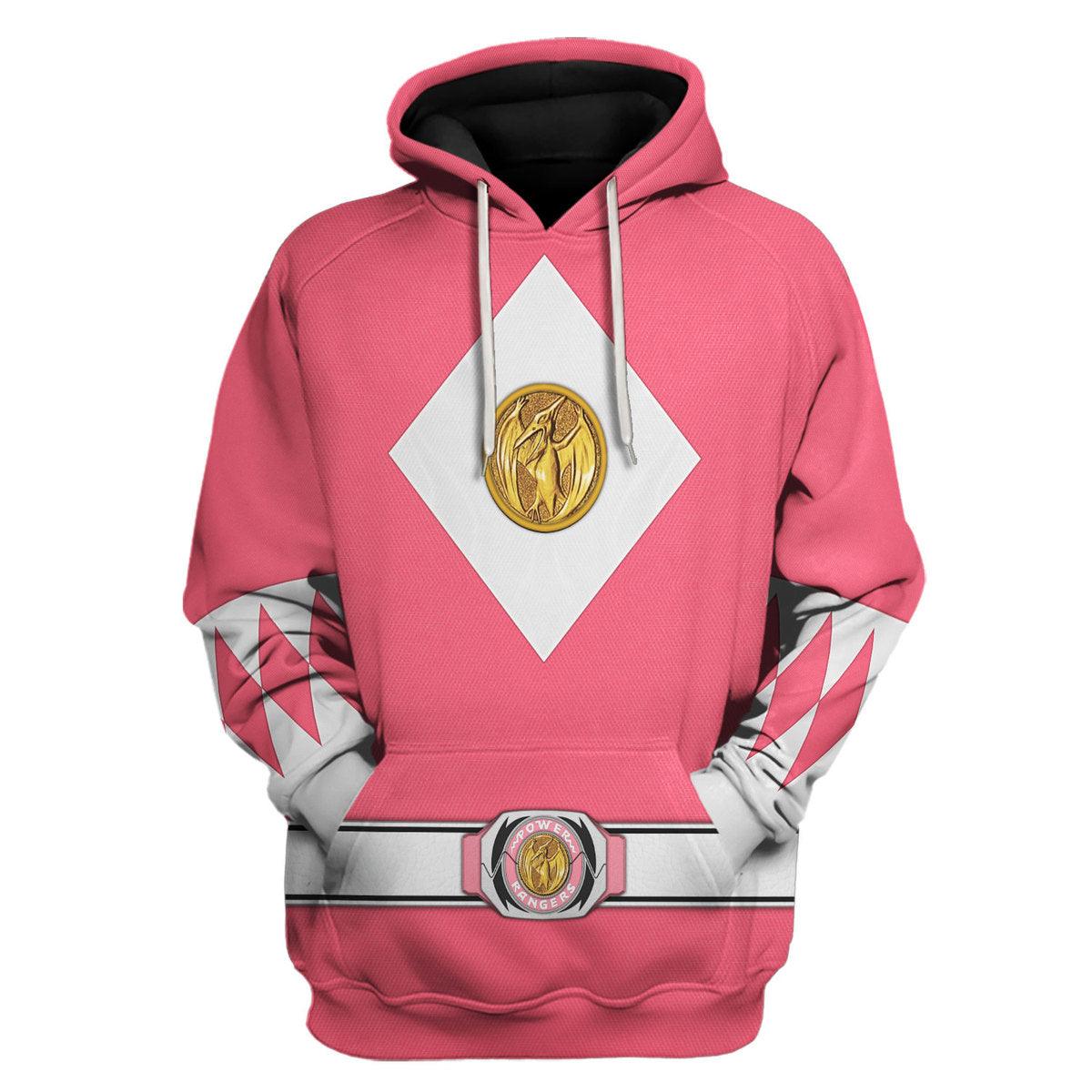 Pink Ranger Mighty Morphin The Movie (1995) Hoodies Sweatshirt T-shirt Hawaiian - Gearhomie.com