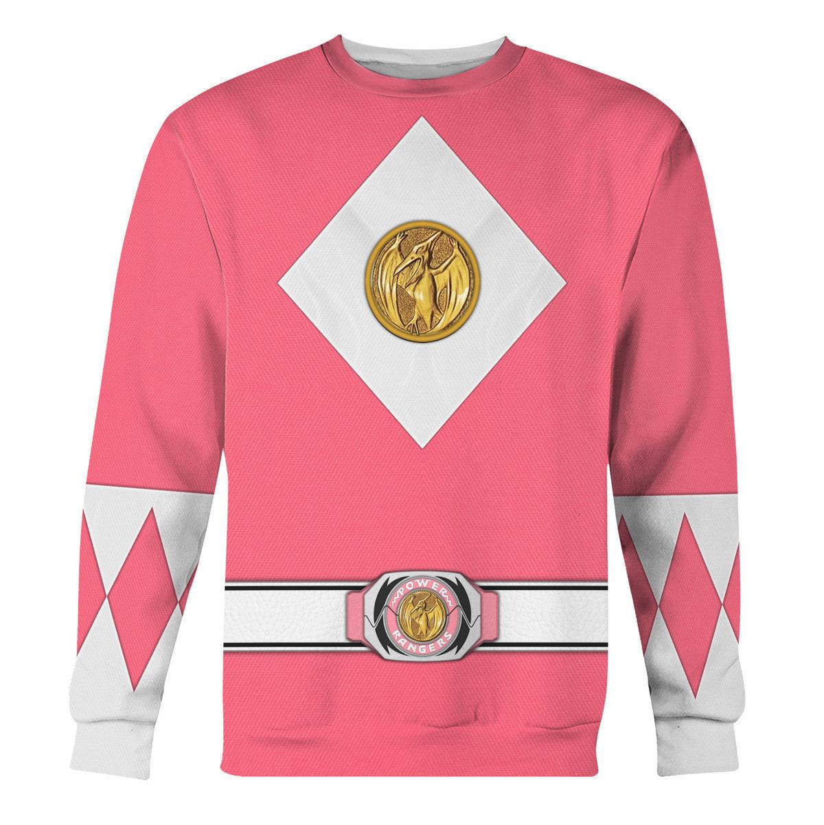 Pink Ranger Mighty Morphin The Movie (1995) Hoodies Sweatshirt T-shirt Hawaiian - Gearhomie.com