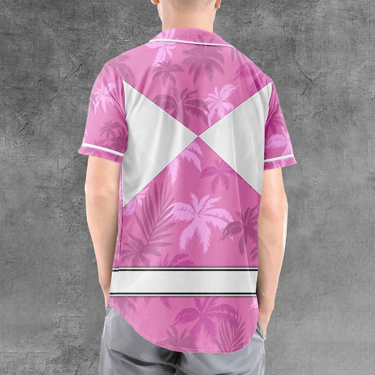 Pink Ranger x Tommy Vercetti MLB Jersey Shirt Beach Shorts - Gearhomie.com