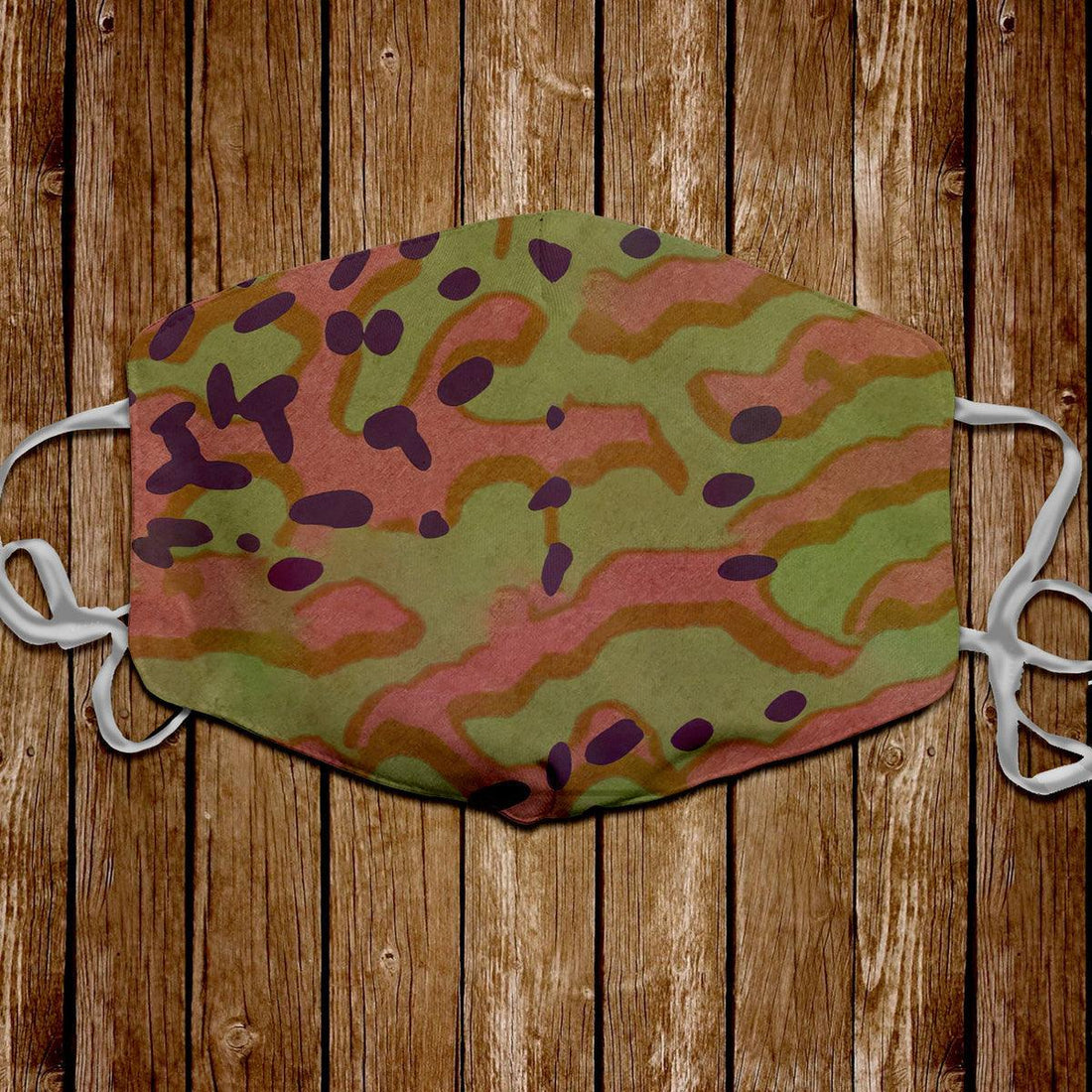 Platanenmuster German World War II Camouflage Patterns Face Mask - OodieGang