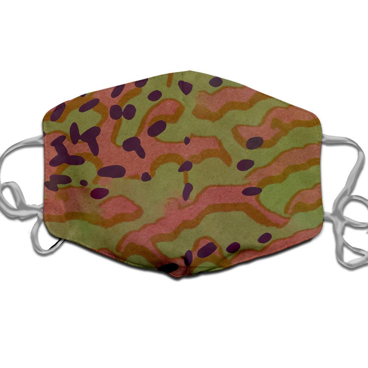 Platanenmuster German World War II Camouflage Patterns Face Mask - OodieGang