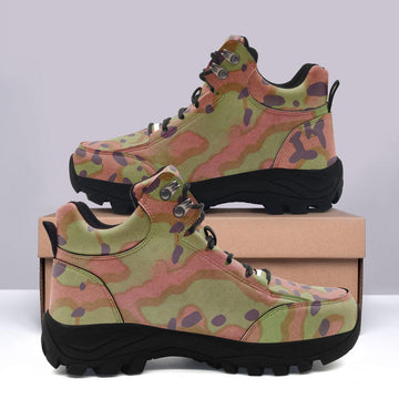 Platanenmuster German WWII Camo Patterns Hiking Shoes - OodieGang