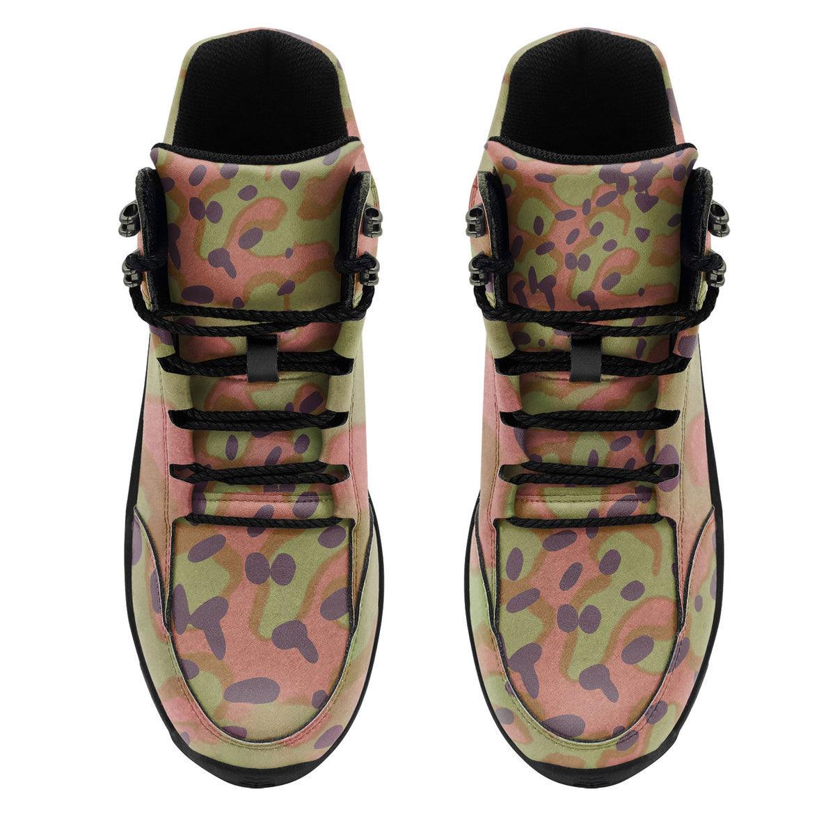 Platanenmuster German WWII Camo Patterns Hiking Shoes - OodieGang