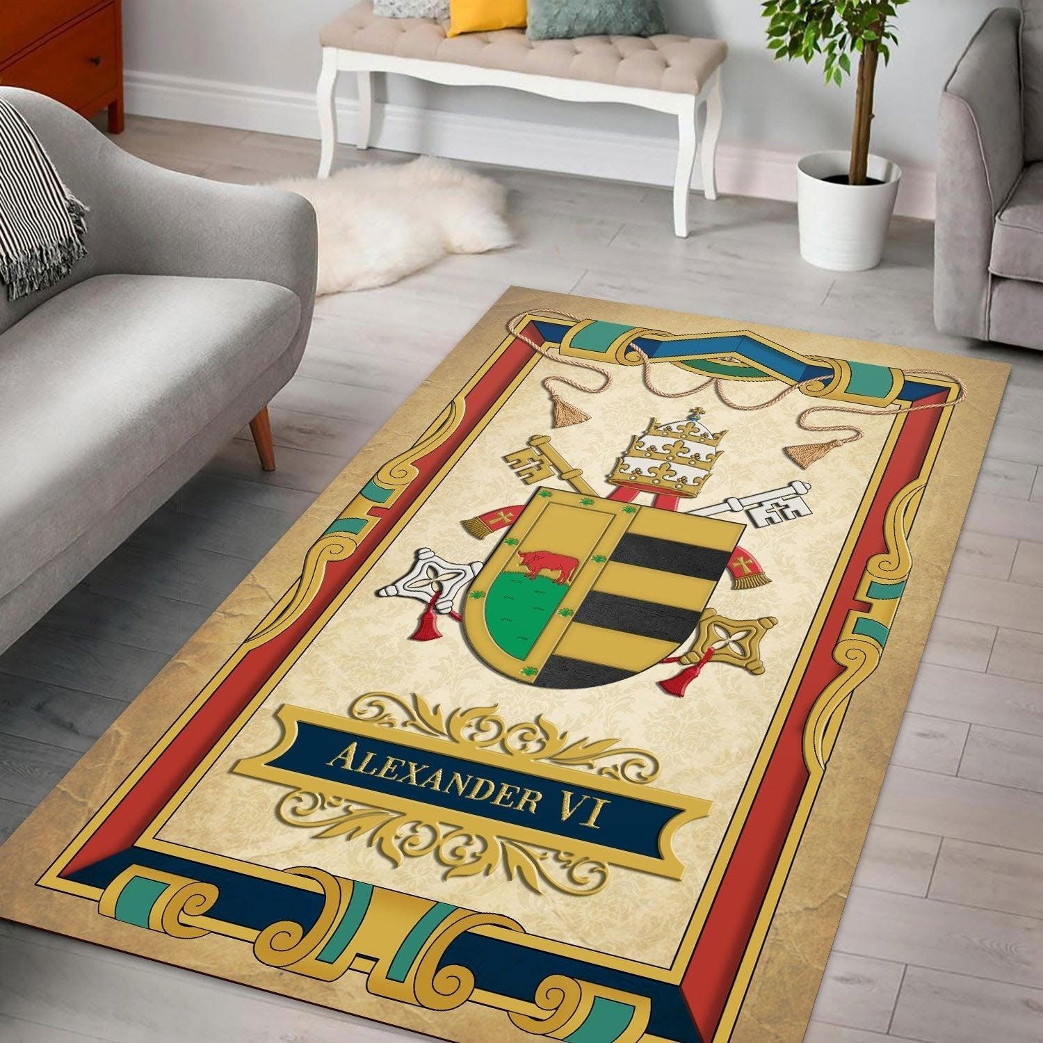 Pope Alexander VI Coat of Arms Rug - OodieGang