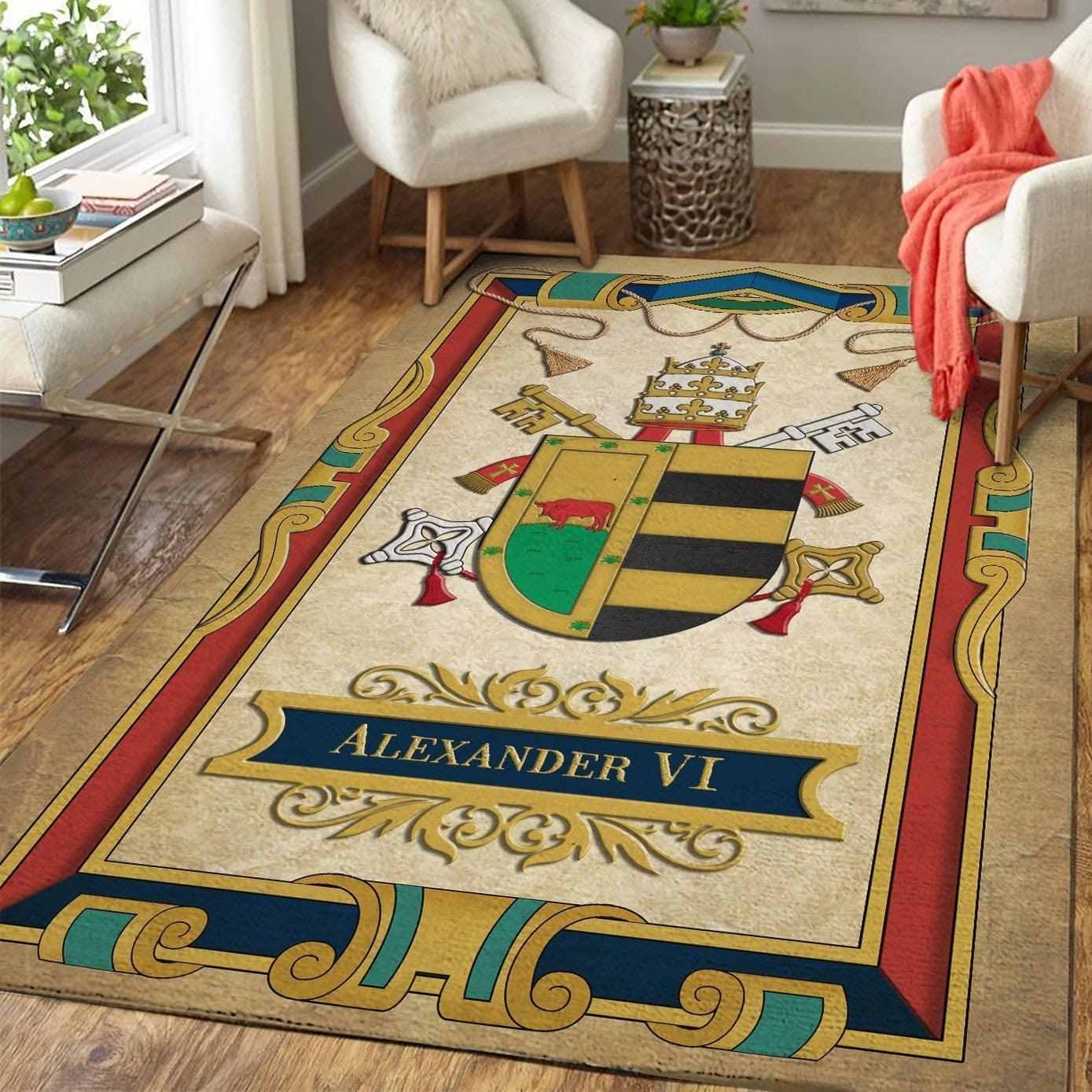 Pope Alexander VI Coat of Arms Rug - OodieGang