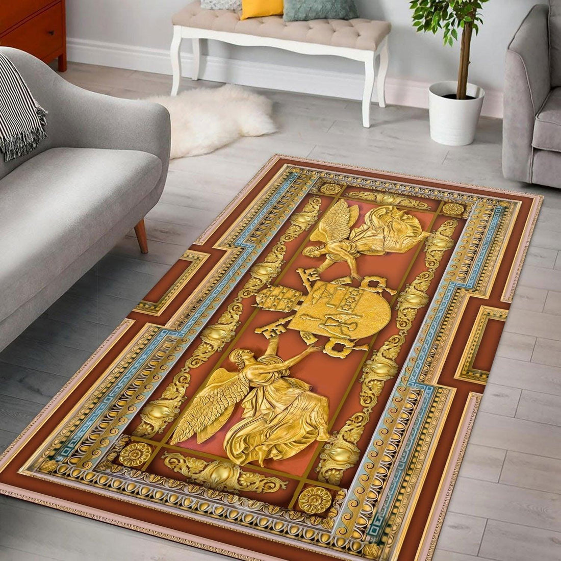 Pope Gregory XVI Coat Of Arms Rug - OodieGang