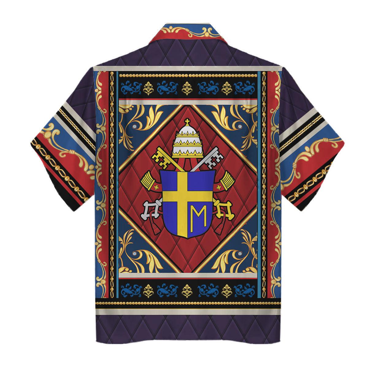Pope John Paul II Stained Glass Hawaiian Shirt - OodieGang.com