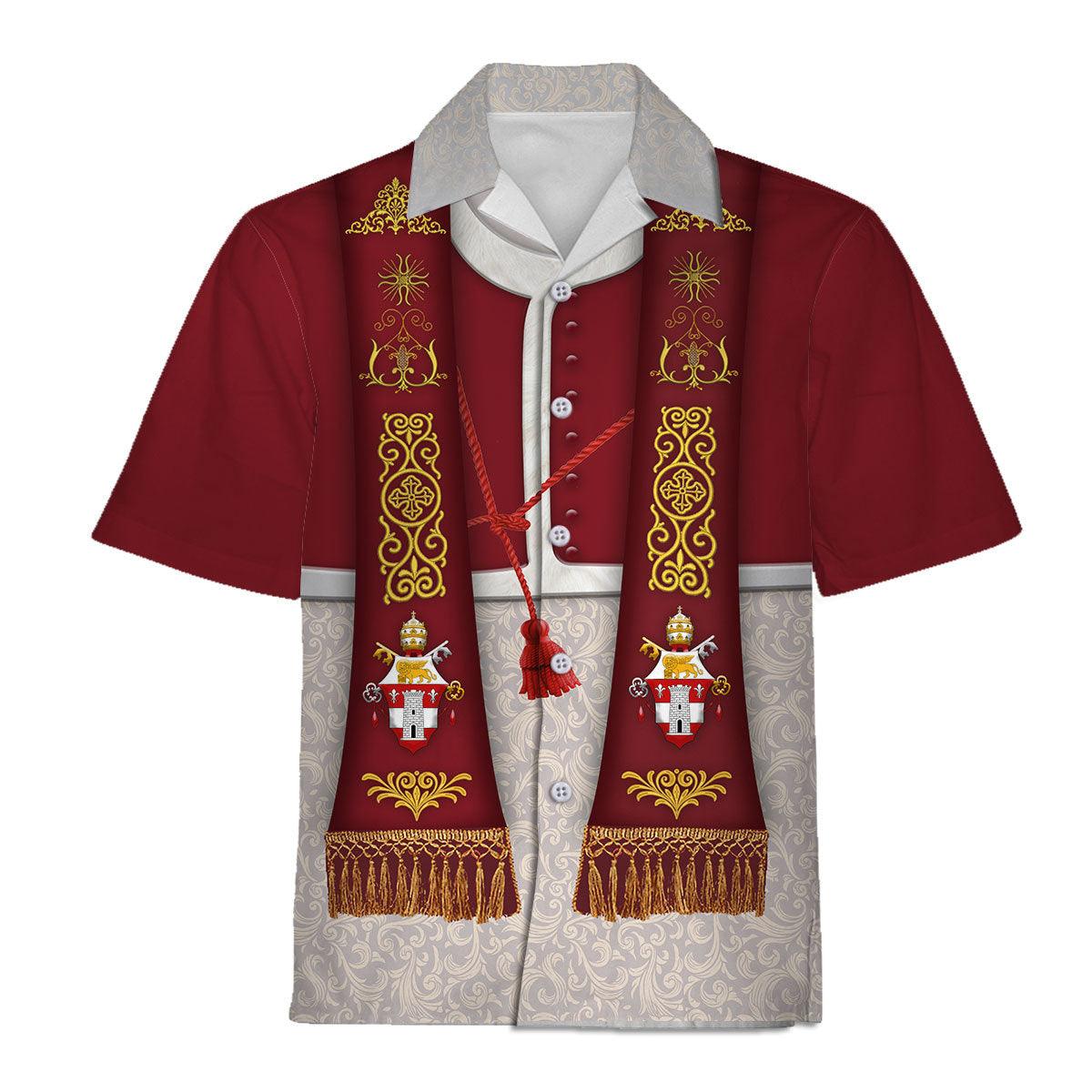 Pope John XXIII Vestment Hawaiian Shirt - Gearhomie.com