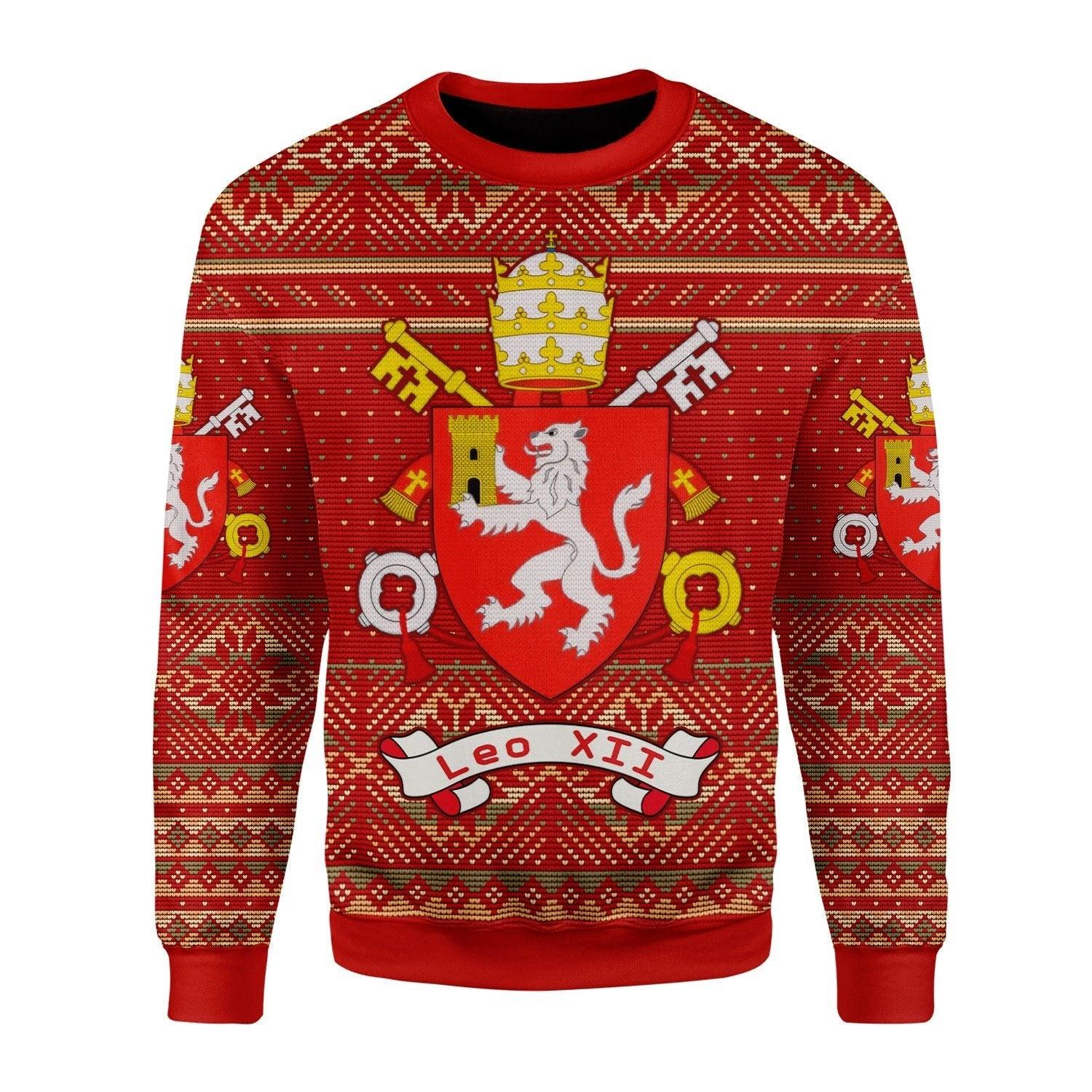 Pope Leo XII Coat of Arms Christmas Sweater - DucG