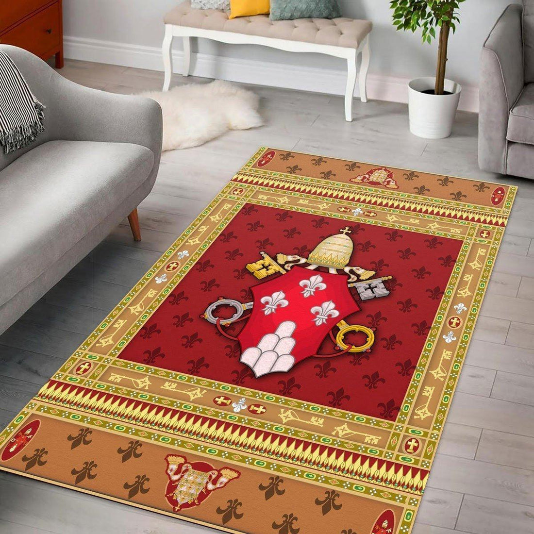 Pope Paul VI Coat of Arms Rug - OodieGang