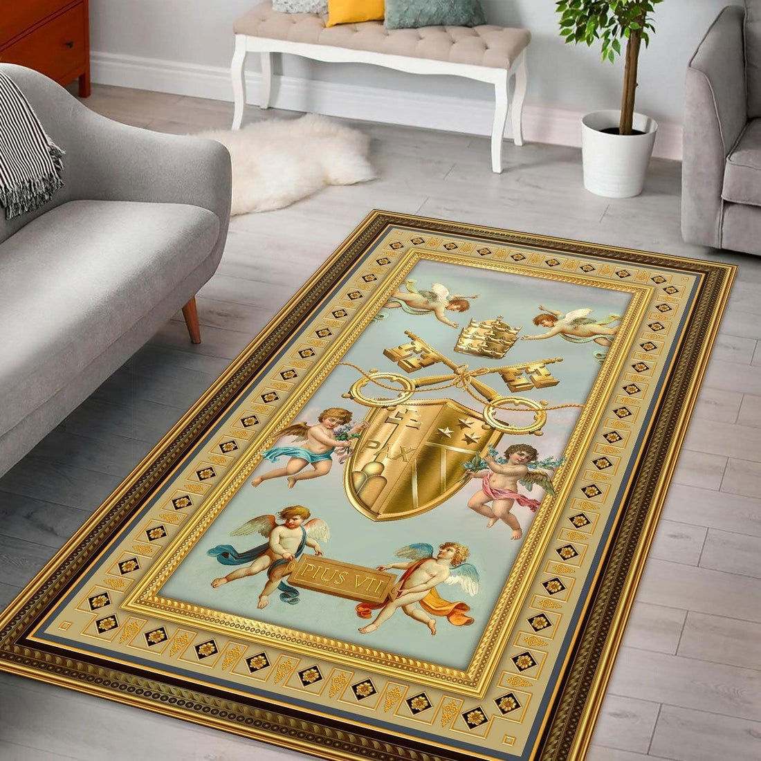 Pope Pius VII Coat Of Arms Rug - OodieGang