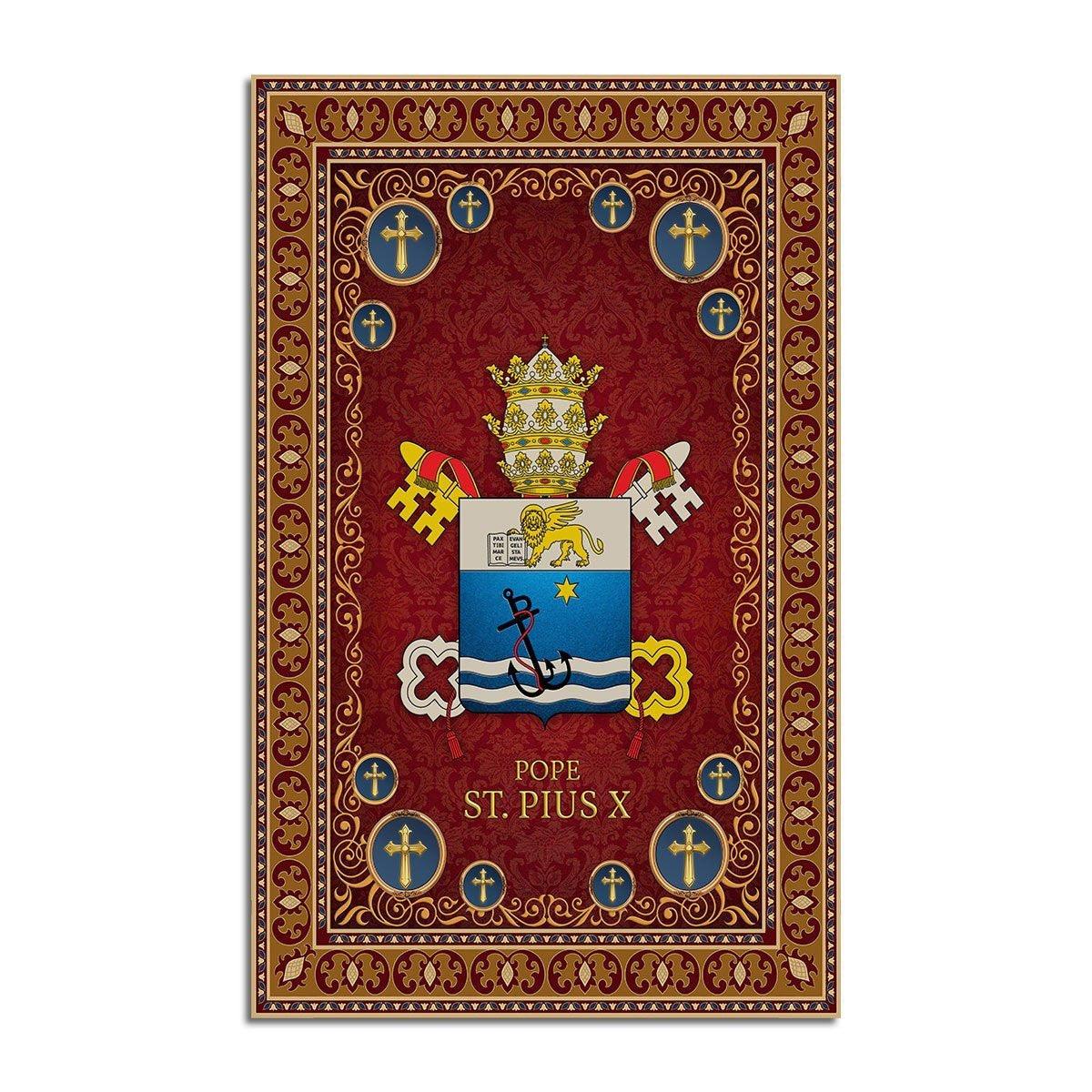 Pope Saint Pius X Coat Of Arms Rug - OodieGang
