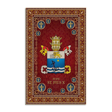 Pope Saint Pius X Coat Of Arms Rug - OodieGang