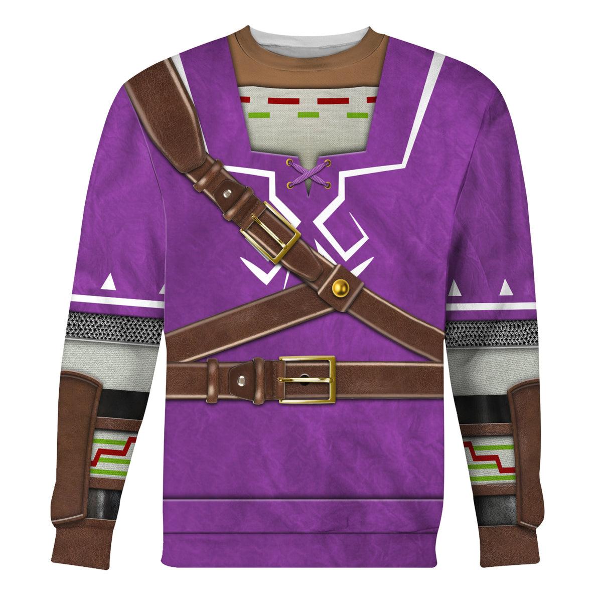 Purple Link Attire Unisex Hoodie Sweatshirt T-shirt Sweatpants Cosplay - Gearhomie.com