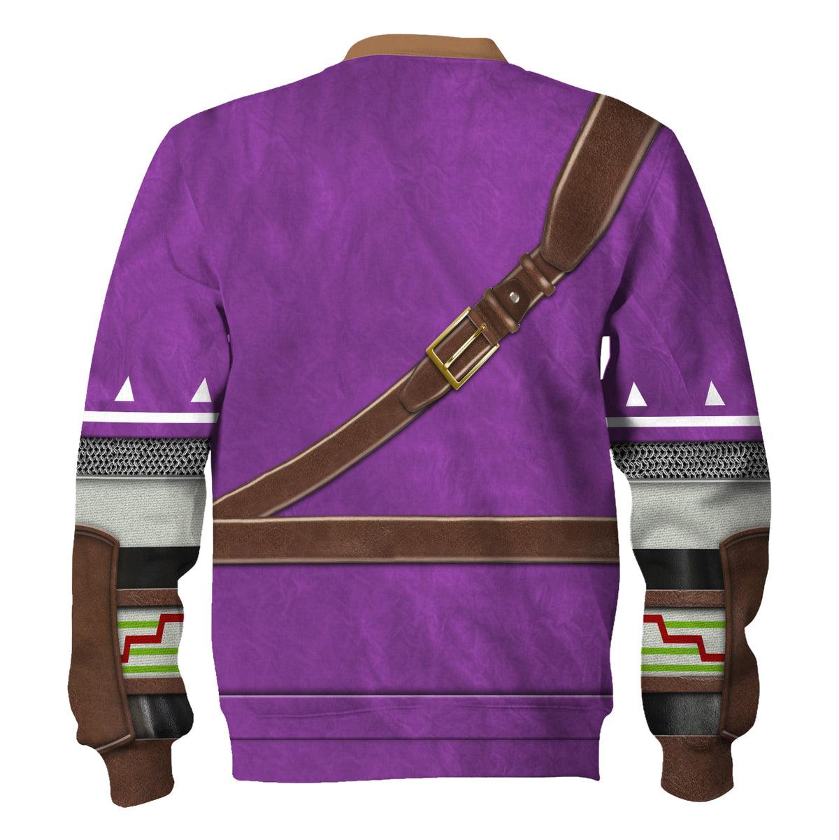 Purple Link Attire Unisex Hoodie Sweatshirt T-shirt Sweatpants Cosplay - Gearhomie.com