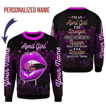 YMskins Personalized Tops I'm An April Girl All Over Printed