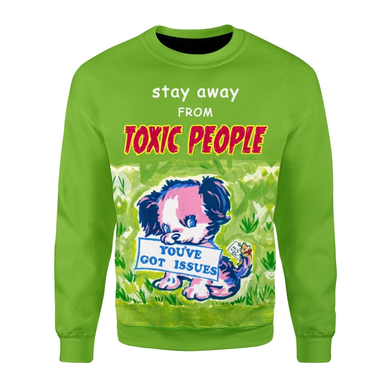 YMskins Christmas Sweater Stay Away From Toxic PeoPle 3D Apparel
