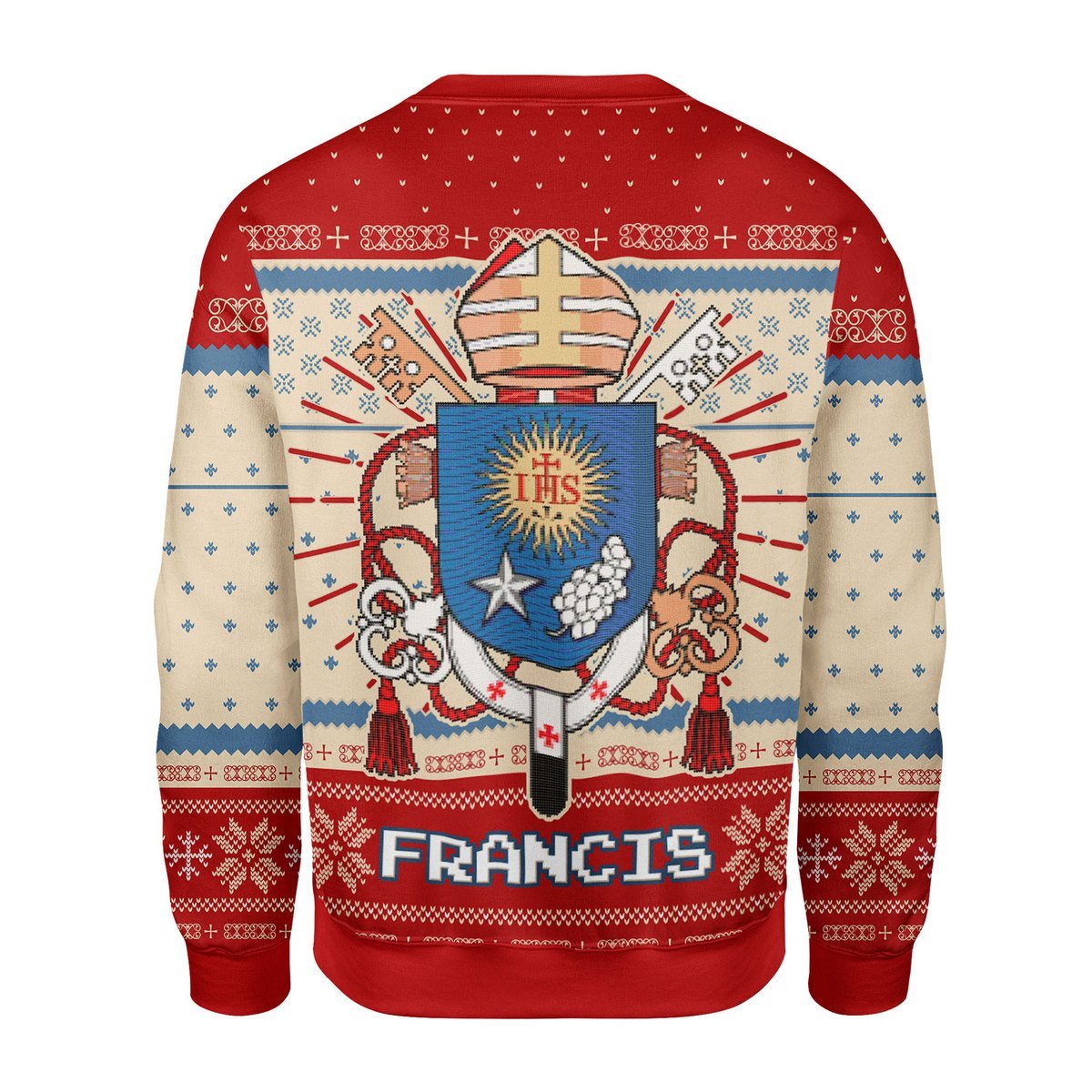 Gearhomies Christmas Unisex Sweater Pope Francis Coat Of Arms 3D Apparel
