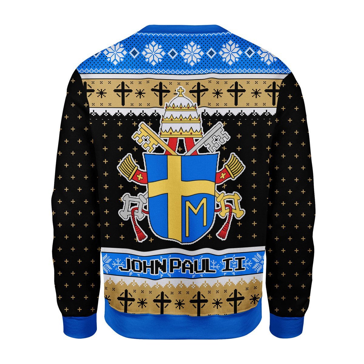 Gearhomies Christmas Unisex Sweater John Paul II Coat of Arms 3D Apparel