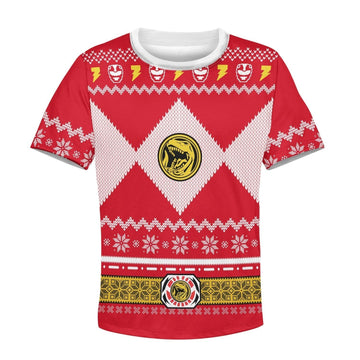 YMskinss Red Power Rangers Kid T-Shirt