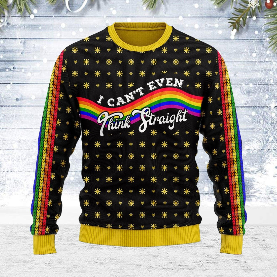 Rainbow LGBT Flag Ugly Christmas Sweater - OodieGang