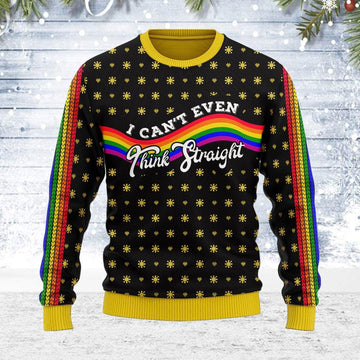 Rainbow LGBT Flag Ugly Christmas Sweater - CustomsPig