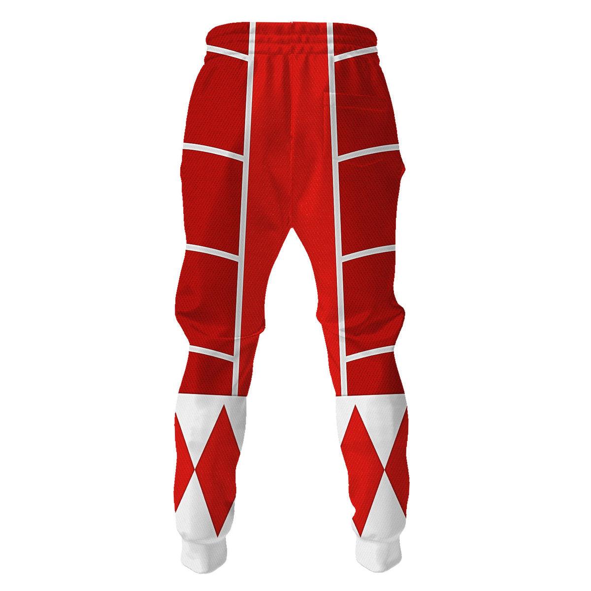 Red Ranger Mighty Morphin Cosplay Hoodies Sweatshirt T-shirt Hawaiian - Gearhomie.com