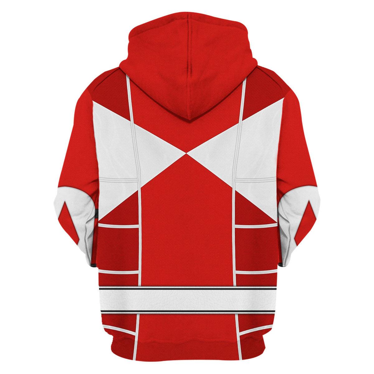 Red Ranger Mighty Morphin Cosplay Hoodies Sweatshirt T-shirt Hawaiian - Gearhomie.com