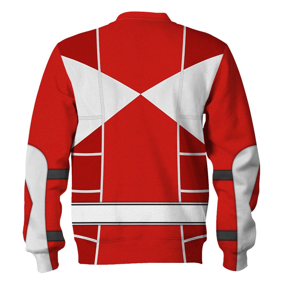 Red Ranger Mighty Morphin Cosplay Hoodies Sweatshirt T-shirt Hawaiian - Gearhomie.com