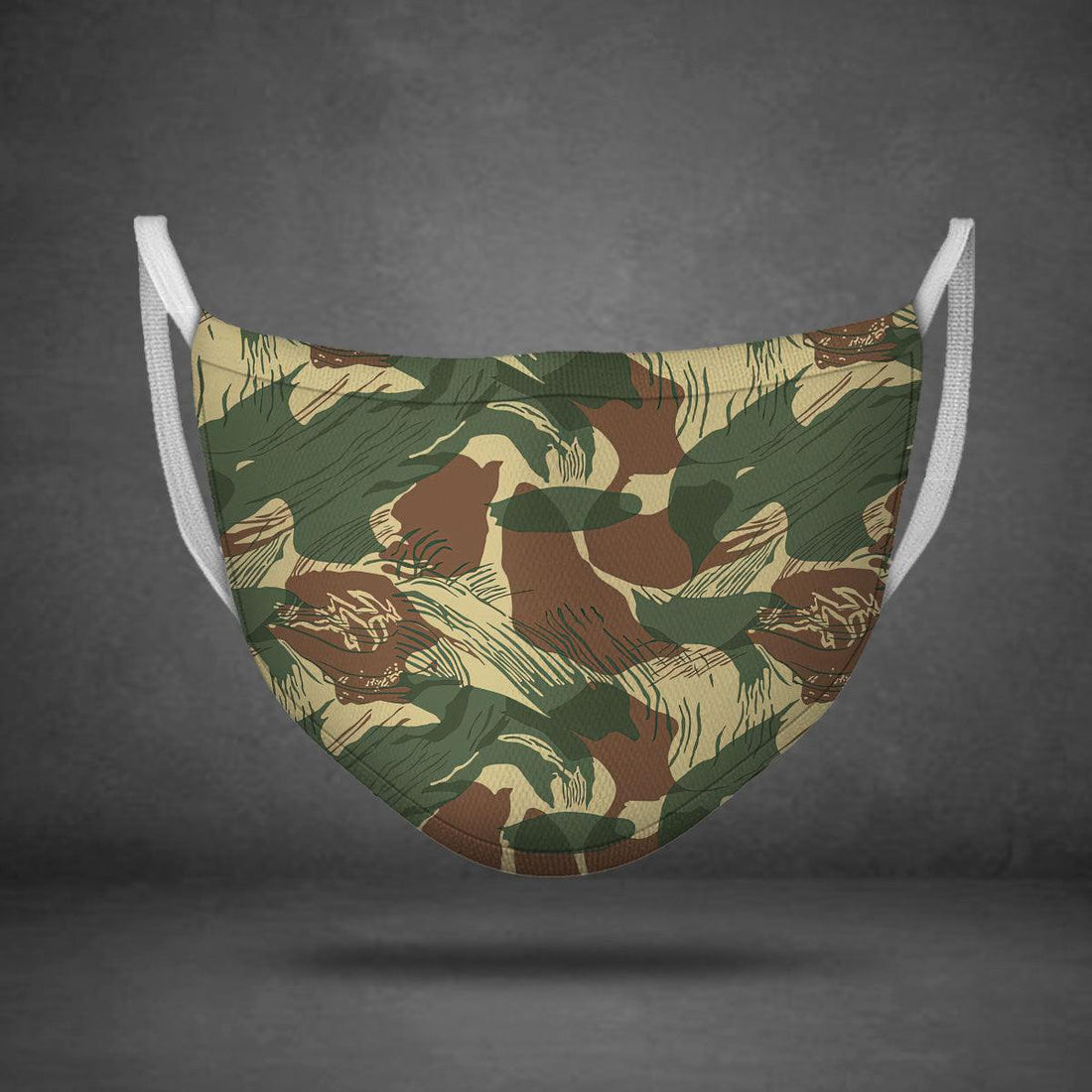 Rhodesian Brushstroke Rhodesian Security Forces 1965 Camo Pattern Face Mask - OodieGang
