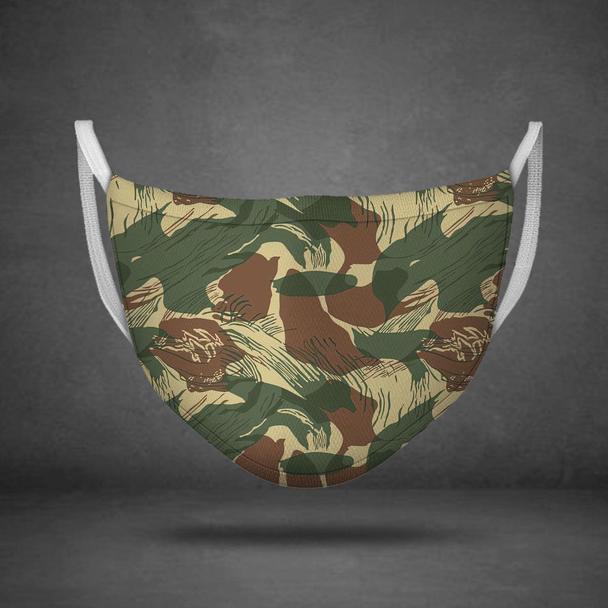 Rhodesian Brushstroke Rhodesian Security Forces 1965 Camo Pattern Face Mask - OodieGang