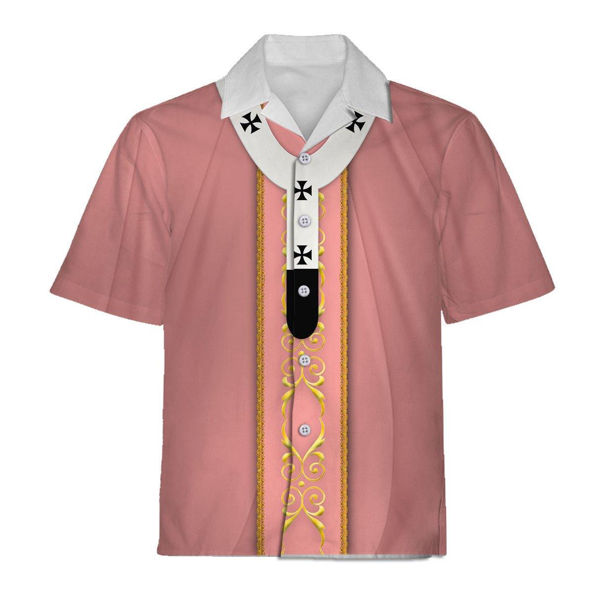 Rose Liturgical Vestment Christian Religion Hawaiian Shirt - Gearhomie.com